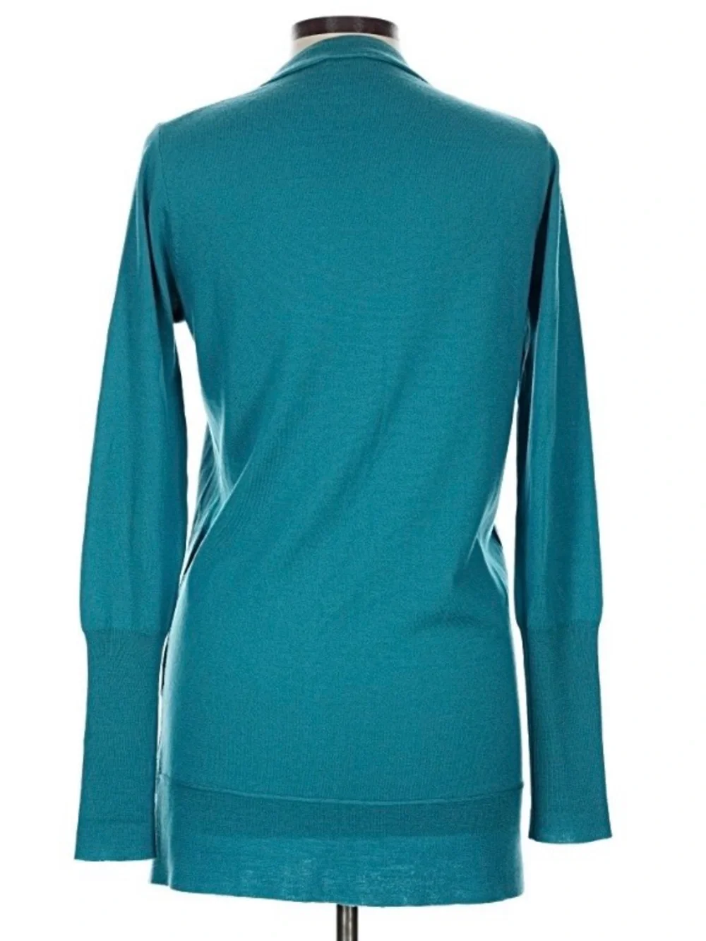 J. Crew VNTG 100% Merino Wool 2010 Teal V-Neck Button Cardigan Sweater